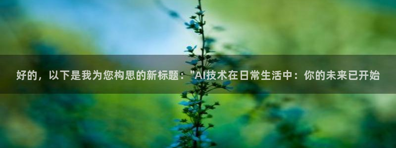 好的，以下是我为您构思的新标题：\