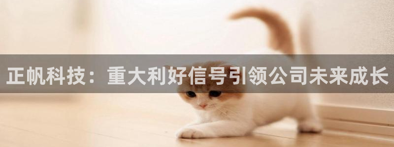 正帆科技：重大利好信号引领公司未来成长