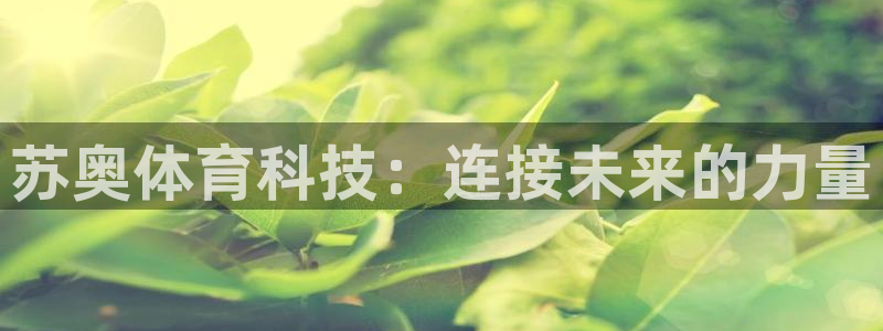 苏奥体育科技：连接未来的力量
